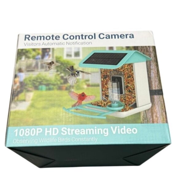 Bird Feeder with Camera Solar Free AI for 11,000+ Species 64G TF Card & 1080P HD - Picture 1 of 6